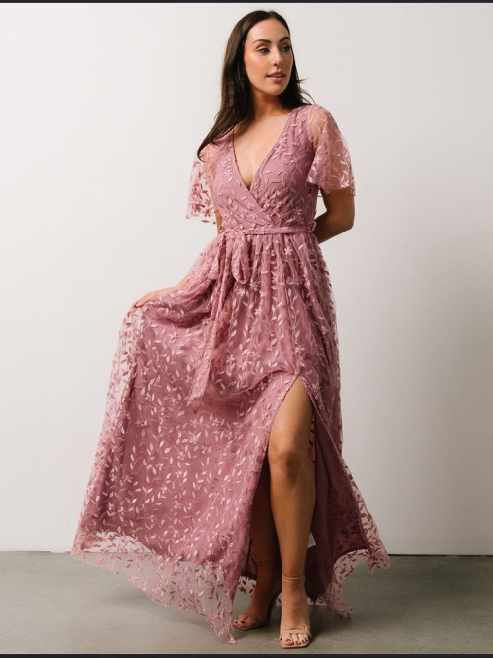 NWOT baltic born Marseille Embossed Maxi Dress SIZE M